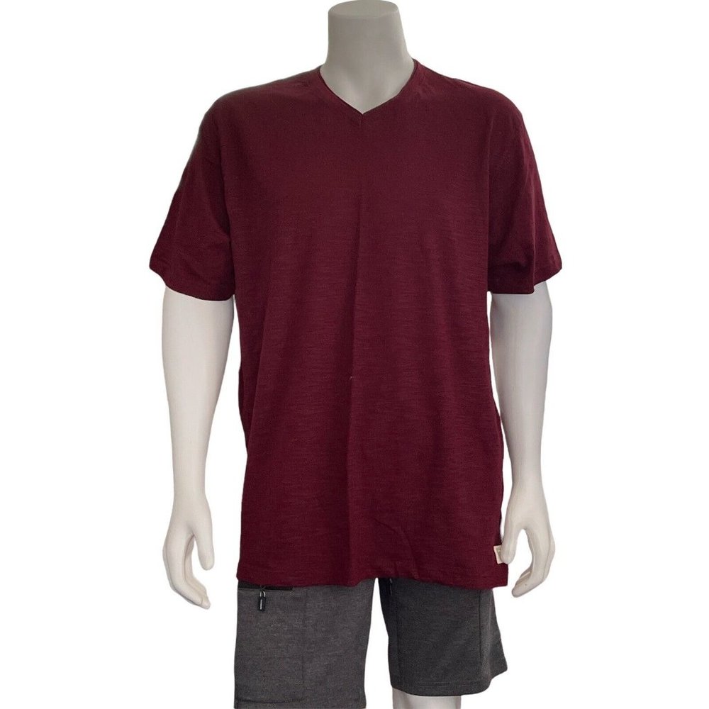 ⚒️Men’s t shirts ALEXANDER JULIAN Burgundy V Neck S/S Size 2XL